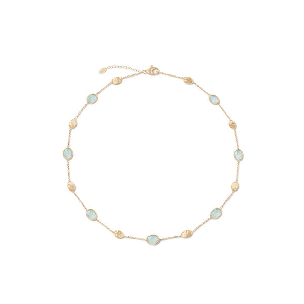 Siviglia With 7 Aquamarine Stations Necklace - 1